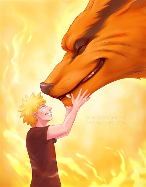 Naruto and Kurama by YurikoSchneide | Naruto cute, Naruto uzumaki ...