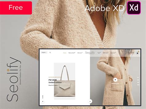 Fashion Store Website XD Template - Freebie Supply