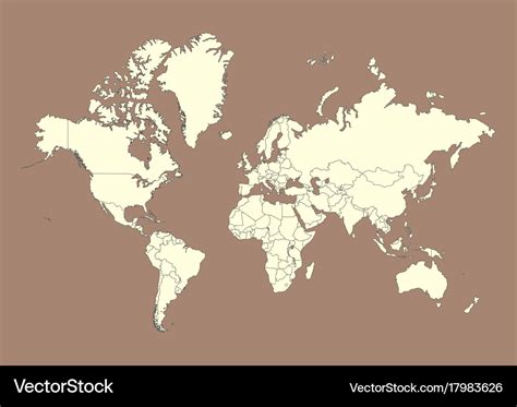 World Map With Country Borders