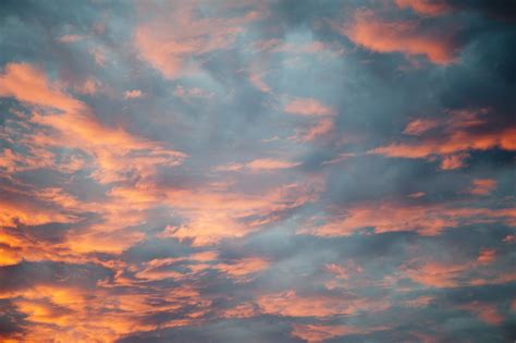 Sunset sky with orange tinted clouds – Sahadev