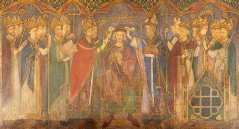 Reconstruction of Medieval Mural Painting, Coronation of Edward the ...