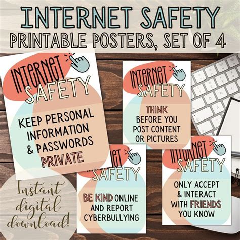 Staying Safe Online, Stay Safe, Diy Framed Wall Art, Printable ...