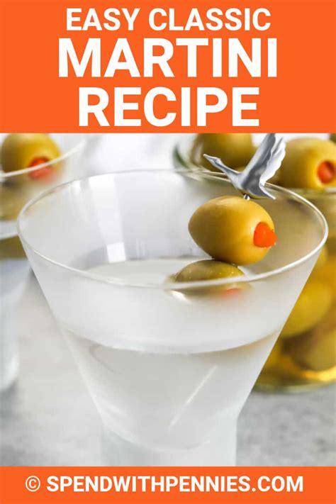 Classic Martini Recipe {3 Simple Ingredients} - Spend With Pennies