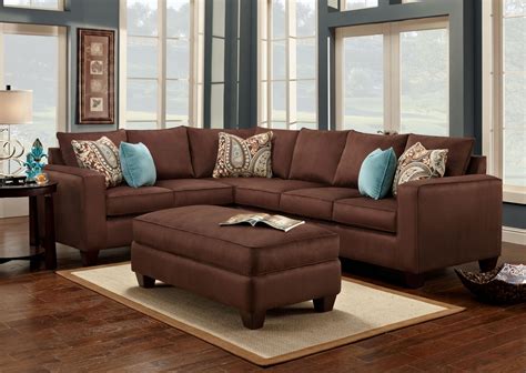 Chocolate Brown Living Room Color Schemes With Brown Leather Furniture ...