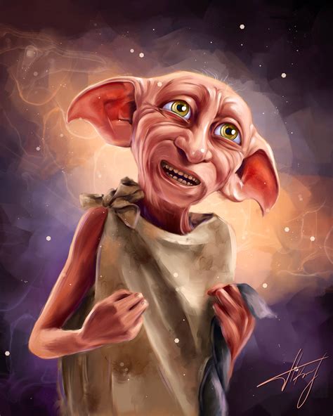 Download Dobby With Sock Harry Potter Galaxy Fanart Wallpaper ...