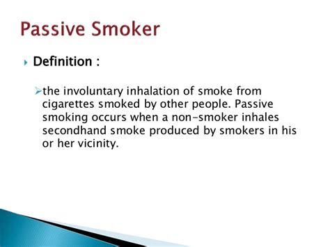 Passive smoker