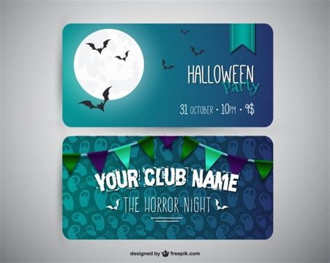 Free Vector | Party banner templates for halloween