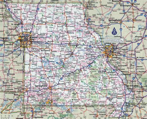 Large Detailed Map Of Missouri With Cities And Towns