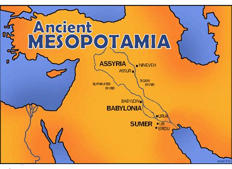 Map Of Ancient Mesopotamia For Kids - Island Maps