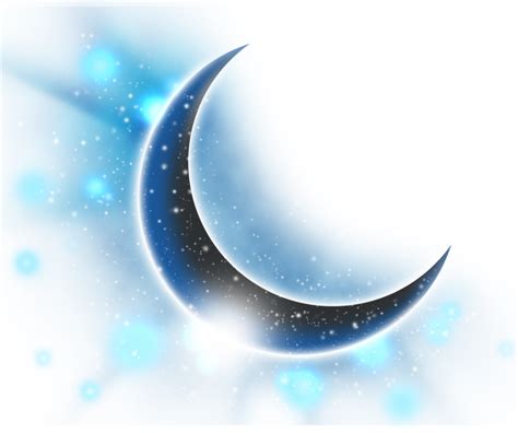 Ftestickers Clipart Moon Stars Bluemoon Crescentmoon - Blue Crescent ...