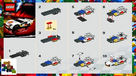 the instructions for how to build a lego race car