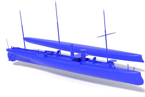 STL file Torpedo gunboat Dragonne 1885 - French Navy 🚢・3D print design ...