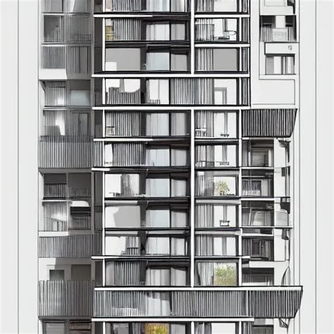 cutaway drawing of an apartment building, view on the | Stable ...