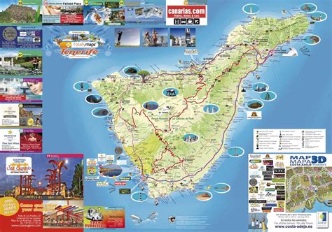 carte touristique de Tenerife | Carte touristique, Tenerife, Que faire ...