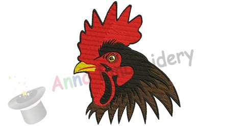 Rooster Embroidery Design-Bird Embroidery Design-Farm Embroidery Desig ...