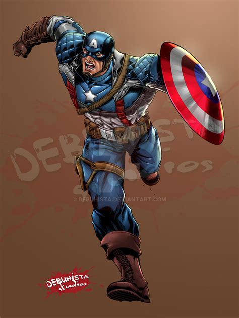 Captain America_Colored fan art by debuhista on DeviantArt