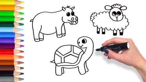 Learn How to Draw Animals | Teach Drawing for Kids and Toddlers ...