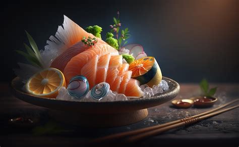 Premium AI Image | sashimi japanese food photo