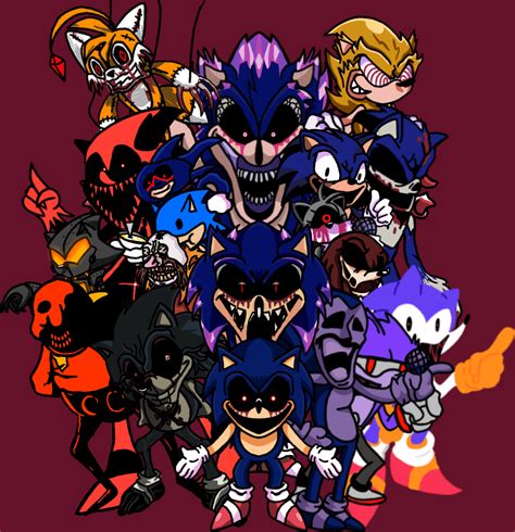 I drew all 2.5 characters in vs Sonic.exe as a goodbye to what in my ...