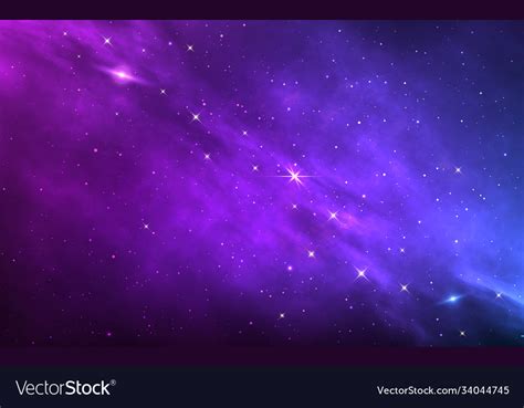 Space background color nebula with shining stars Vector Image