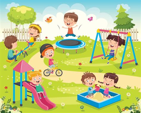 Children Playing In The Park 2822917 Vector Art at Vecteezy