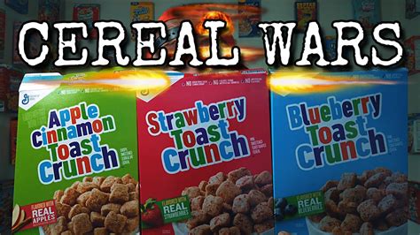 APPLE CINNAMON vs STRAWBERRY vs BLUEBERRY Toast crunch | CEREAL WARS ...