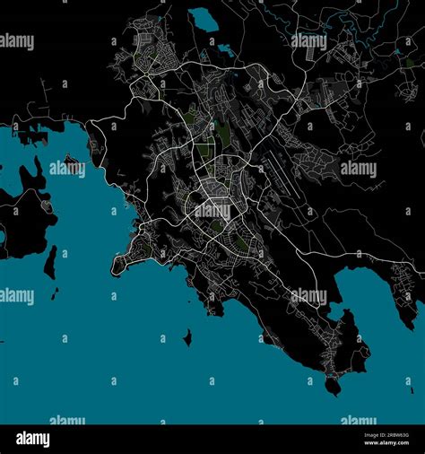 Vector City Map of Port Moresby, Papua New Guinea data from ...