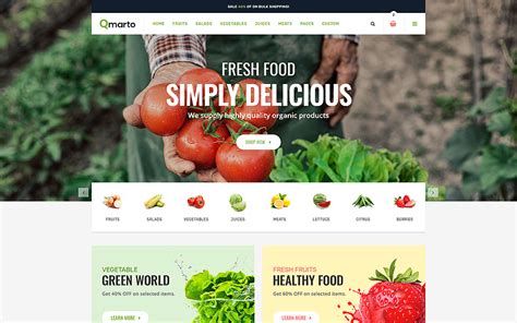 Qmarto - Organic Store HTML5 Website Template