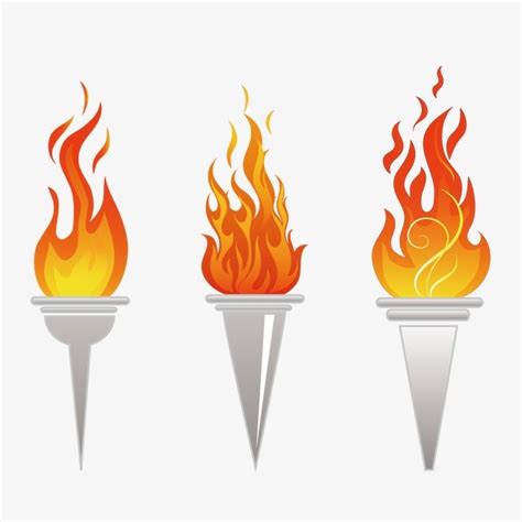 Torch White Transparent, Creative Vector Torch, Fire, Torch, Vector ...