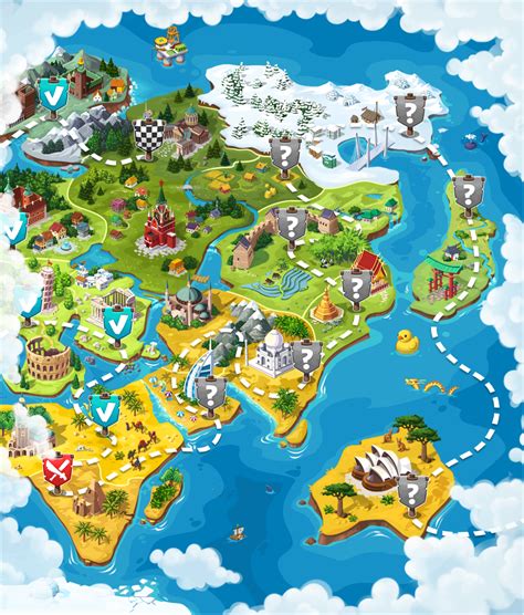 World map for the game :: Behance