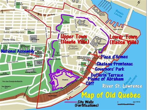 Walking Map Of Old Quebec