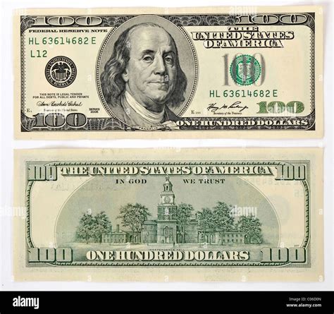 Download this stock image: 100 U.S. dollar banknote, front and back ...