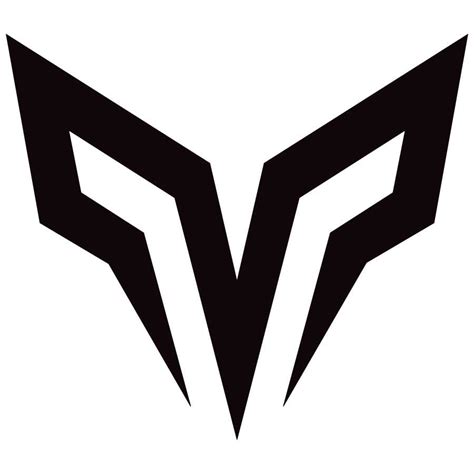 the v logo is shown in black and white