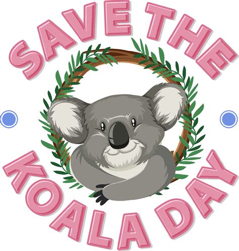 Save the koala day banner design 9201349 Vector Art at Vecteezy