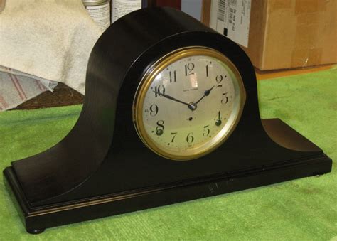 Seth Thomas Dark Mahogany Tambour Mantel Clock, ca. 1920 – ClockInfo.com