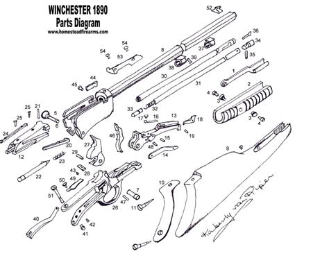 .Parts Diagram - Winchester 1890 - Click Image to Close | Winchester ...