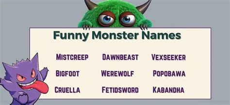 449+ Scary, Creepy & Best Monster Names - Good Name