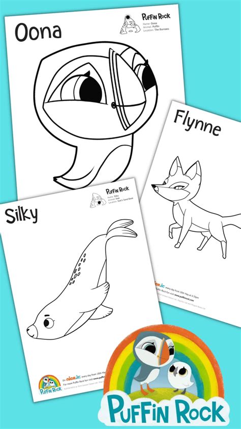 Puffin Rock Colouring Pages (Free Printables) - In The Playroom Free ...