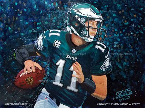 Philadelphia Eagles Carson Wentz Fine Art Edition - Edgar J. Brown