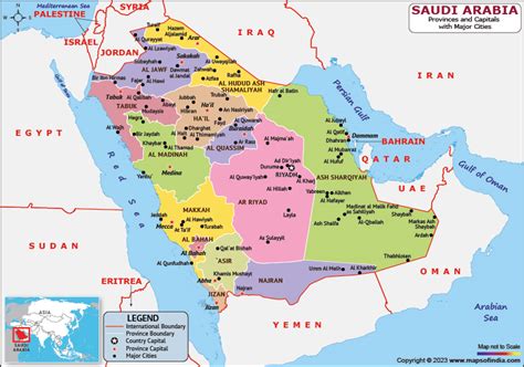 Saudi Arabia Map | HD Political Map of Saudi Arabia