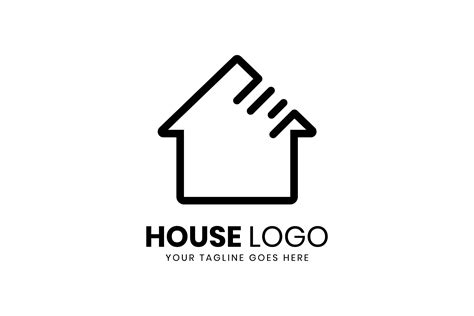 Black and White Logo - House #54 Graphic by djanistudio · Creative Fabrica