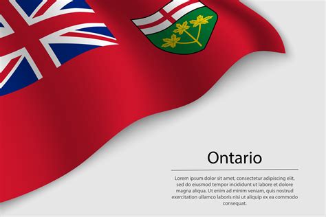 Wave flag of Ontario is a region of Canada 21849768 Vector Art at Vecteezy