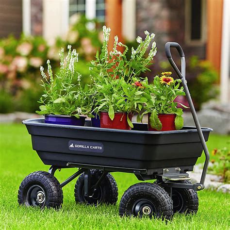 Garden Dump Cart with Steel Frame - Gardener's Nook