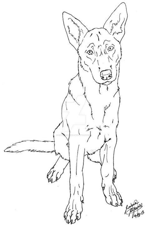 Belgian Malinois | Dog coloring book, Dog line art, Dog stencil