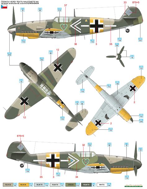 Here is the Messerschmitt Bf 109G-2 JG 54 Camouflage Color Profile ...