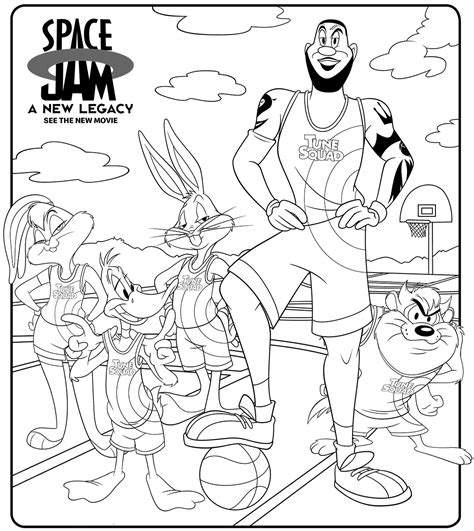 Space Jam Coloring Pages Printable