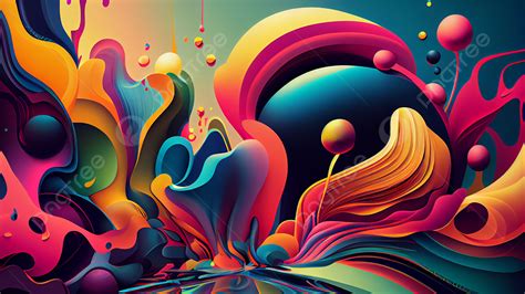 Colorful Rhythmic Graphic Abstract Background, Color, Abstract ...