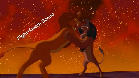 The Lion King - Simba and Scar Fight + Scar Death (HD) - YouTube