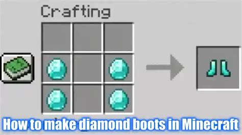 How to make diamond boots in Minecraft