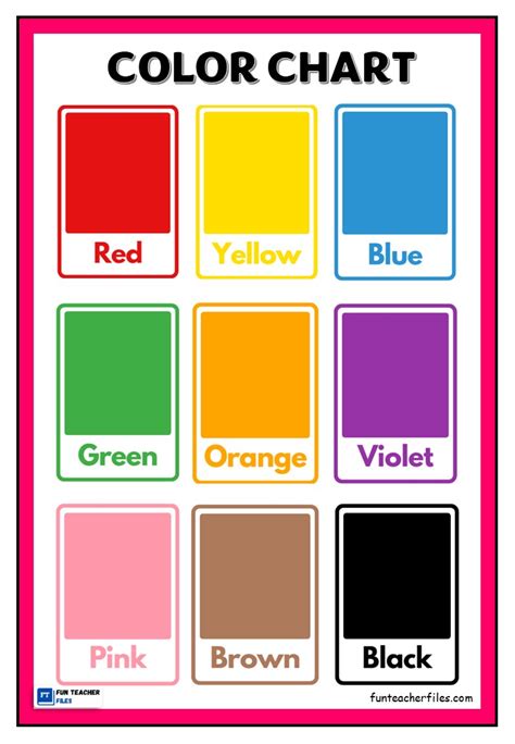 Basic Color Chart For Kids